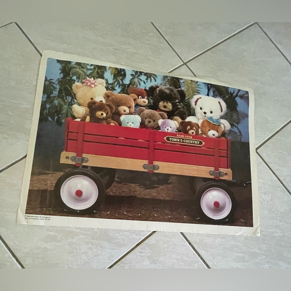 1986 Teddy Bears in a Radio Flyer  Town & Country Wagon Poster - Picture 4 of 6